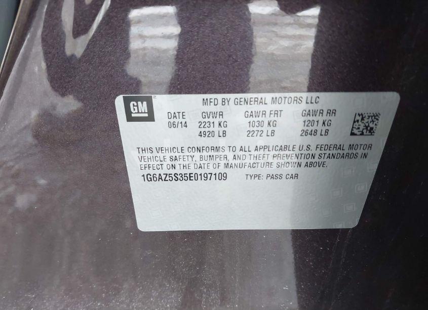 Photo 9 of 2014 Cadillac Cts PREMIUM (VIN 1G6AZ5S35E0197109)