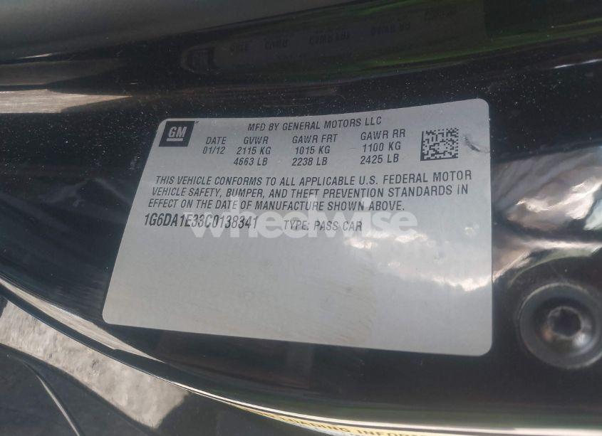 Photo 9 of 2012 Cadillac Cts STANDARD (VIN 1G6DA1E33C0138341)