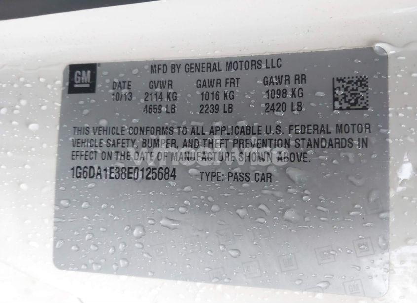 Photo 9 of 2014 Cadillac Cts STANDARD (VIN 1G6DA1E38E0125684)