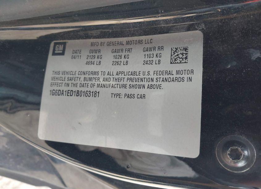 Photo 9 of 2011 Cadillac Cts STANDARD (VIN 1G6DA1ED1B0163181)