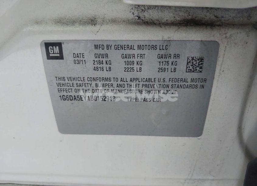 Photo 9 of 2011 Cadillac Cts STANDARD (VIN 1G6DA5EY1B0152918)