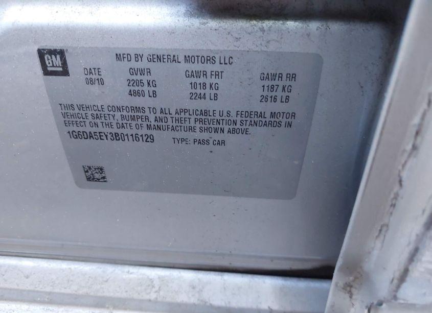 Photo 9 of 2011 Cadillac Cts STANDARD (VIN 1G6DA5EY3B0116129)