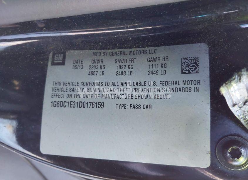 Photo 9 of 2013 Cadillac Cts STANDARD (VIN 1G6DC1E31D0176159)