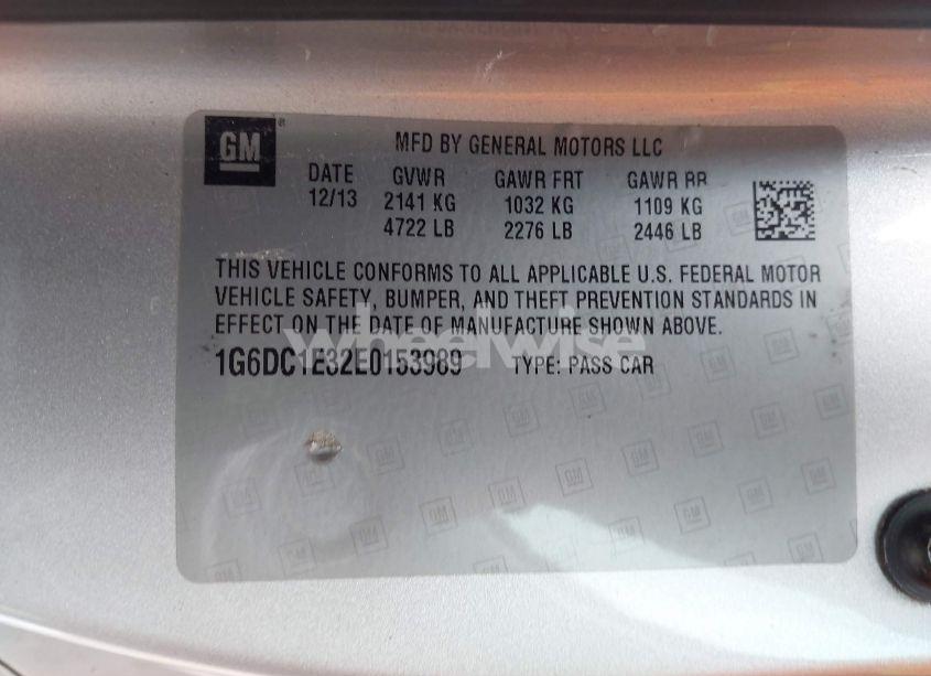 Photo 9 of 2014 Cadillac Cts PERFORMANCE (VIN 1G6DC1E32E0153989)
