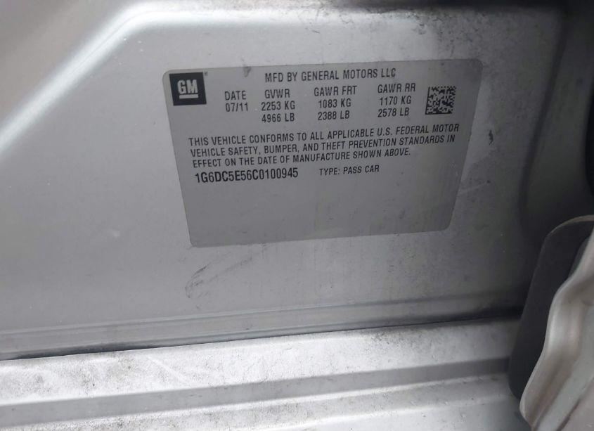 Photo 9 of 2012 Cadillac Cts STANDARD (VIN 1G6DC5E56C0100945)