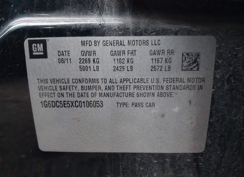 Photo 9 of 2012 Cadillac Cts STANDARD (VIN 1G6DC5E5XC0106053)