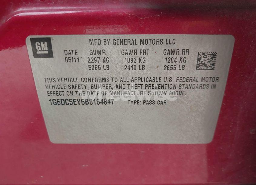 Photo 9 of 2011 Cadillac Cts STANDARD (VIN 1G6DC5EY6B0164847)