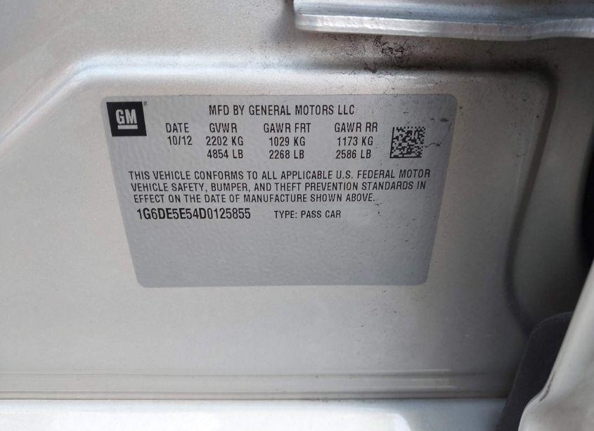 Photo 9 of 2013 Cadillac Cts LUXURY (VIN 1G6DE5E54D0125855)