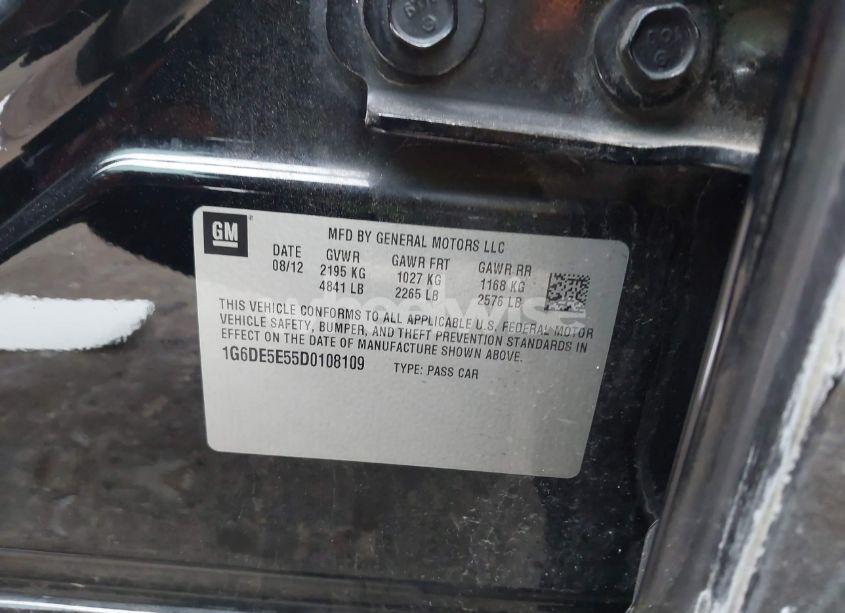 Photo 9 of 2013 Cadillac Cts LUXURY (VIN 1G6DE5E55D0108109)