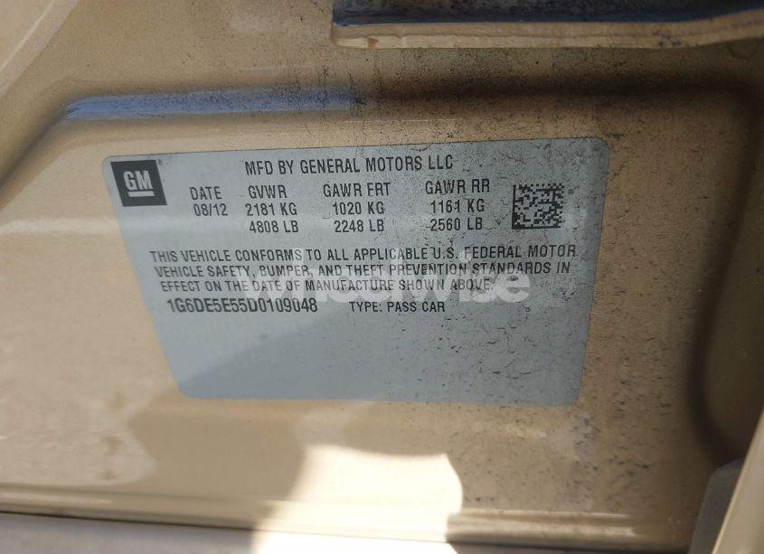 Photo 9 of 2013 Cadillac Cts LUXURY (VIN 1G6DE5E55D0109048)