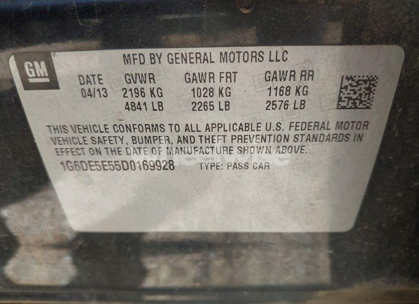 Photo 9 of 2013 Cadillac Cts LUXURY (VIN 1G6DE5E55D0169928)