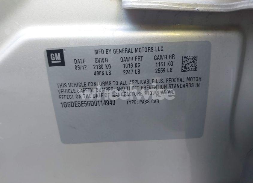 Photo 9 of 2013 Cadillac Cts LUXURY (VIN 1G6DE5E56D0114940)