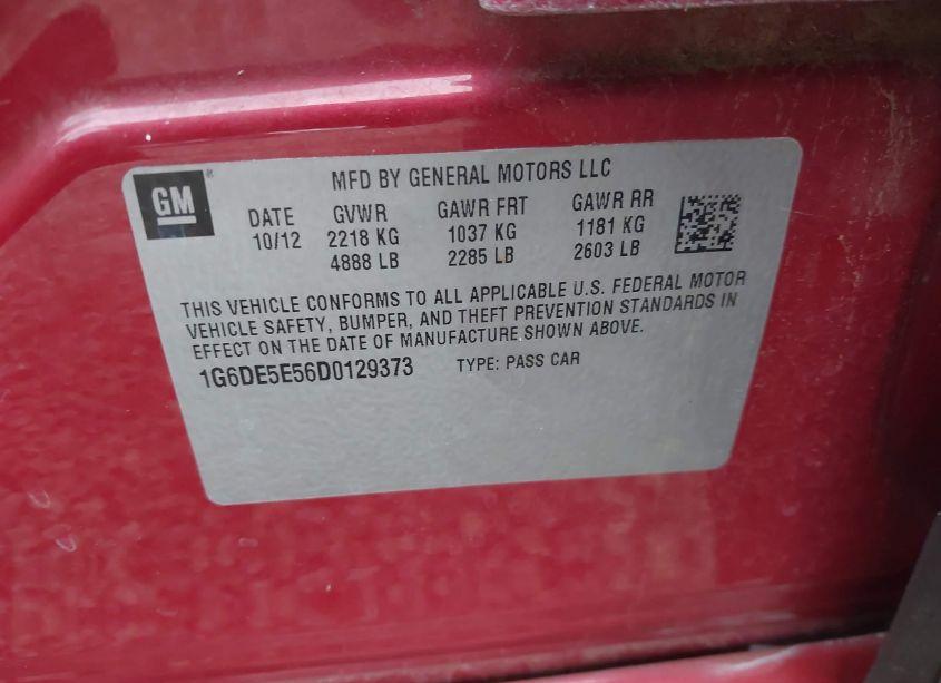 Photo 9 of 2013 Cadillac Cts LUXURY (VIN 1G6DE5E56D0129373)