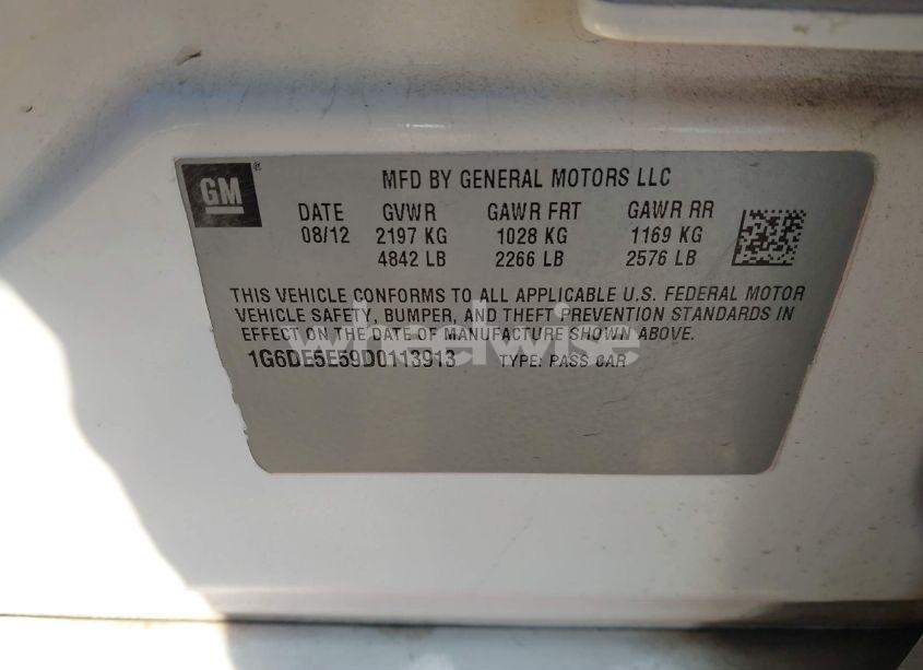 Photo 9 of 2013 Cadillac Cts LUXURY (VIN 1G6DE5E59D0113913)