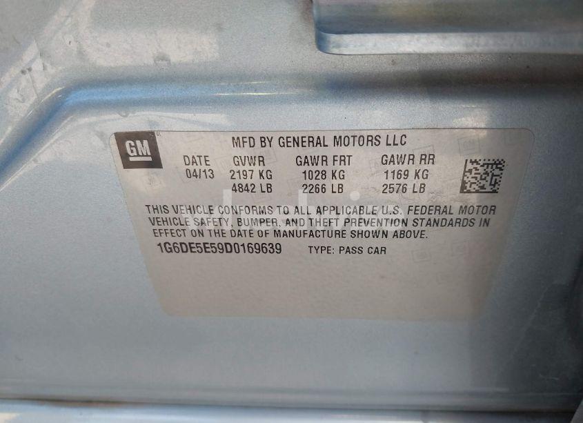 Photo 9 of 2013 Cadillac Cts LUXURY (VIN 1G6DE5E59D0169639)