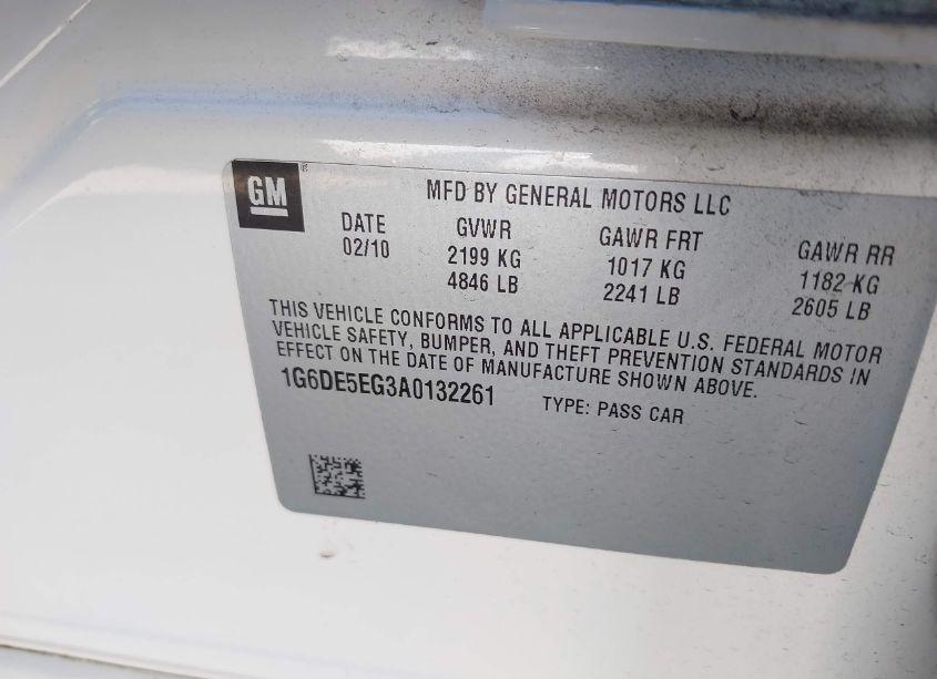 Photo 9 of 2010 Cadillac Cts LUXURY (VIN 1G6DE5EG3A0132261)