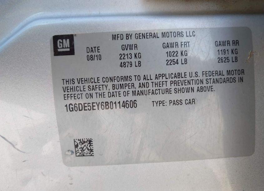 Photo 9 of 2011 Cadillac Cts LUXURY (VIN 1G6DE5EY6B0114606)