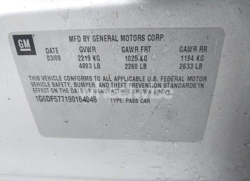 Photo 9 of 2009 Cadillac Cts STANDARD (VIN 1G6DF577190164048)
