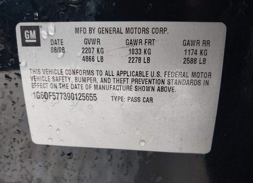 Photo 9 of 2009 Cadillac Cts STANDARD (VIN 1G6DF577390125655)