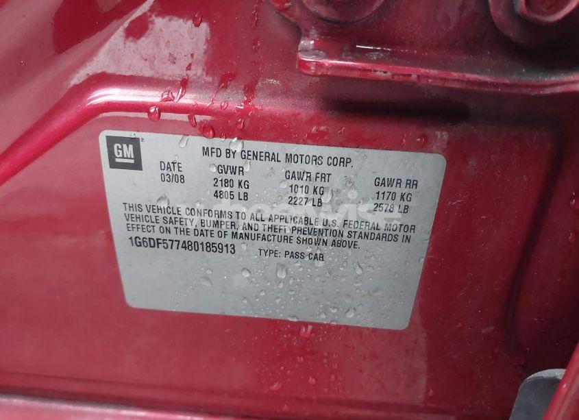 Photo 9 of 2008 Cadillac Cts STANDARD (VIN 1G6DF577480185913)