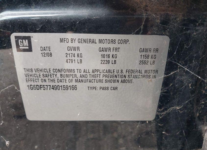 Photo 9 of 2009 Cadillac Cts STANDARD (VIN 1G6DF577490159166)