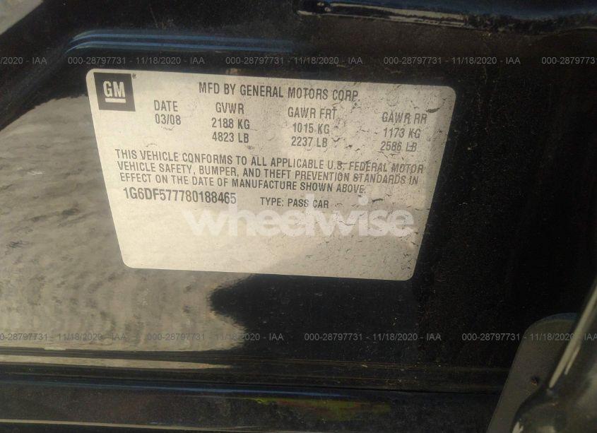 Photo 9 of 2008 Cadillac Cts STANDARD (VIN 1G6DF577780188465)