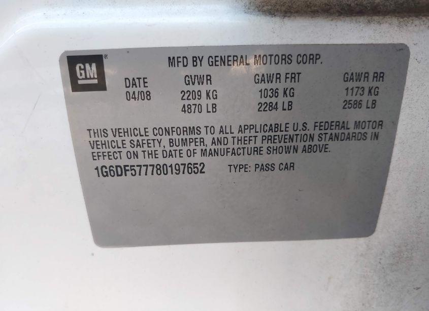 Photo 9 of 2008 Cadillac Cts STANDARD (VIN 1G6DF577780197652)