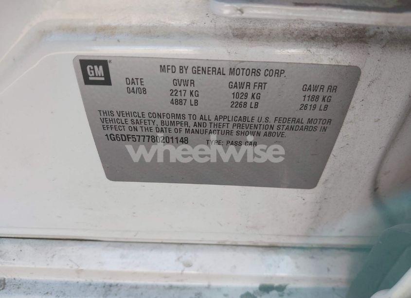 Photo 9 of 2008 Cadillac Cts STANDARD (VIN 1G6DF577780201148)