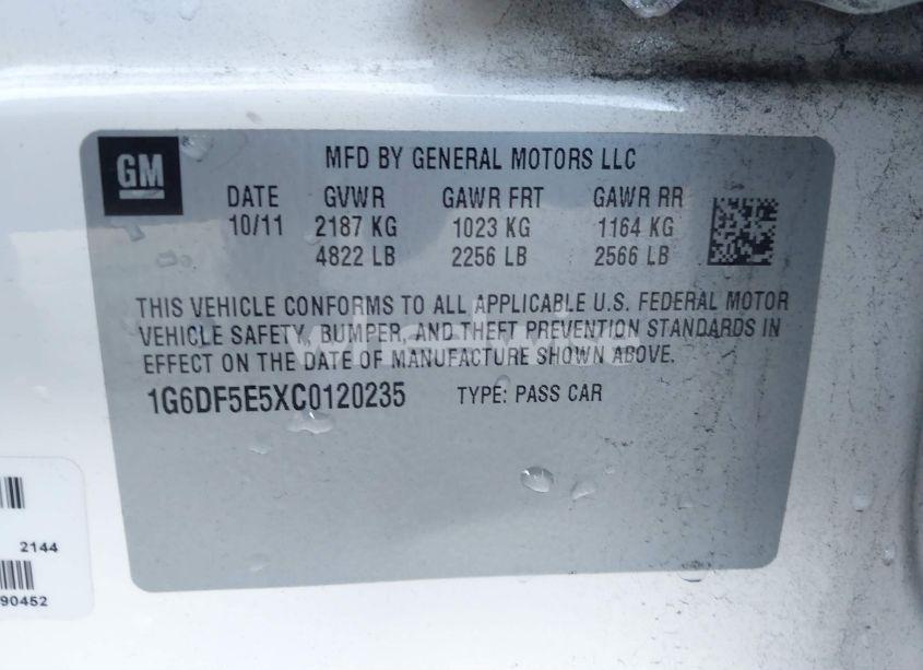 Photo 9 of 2012 Cadillac Cts LUXURY (VIN 1G6DF5E5XC0120235)