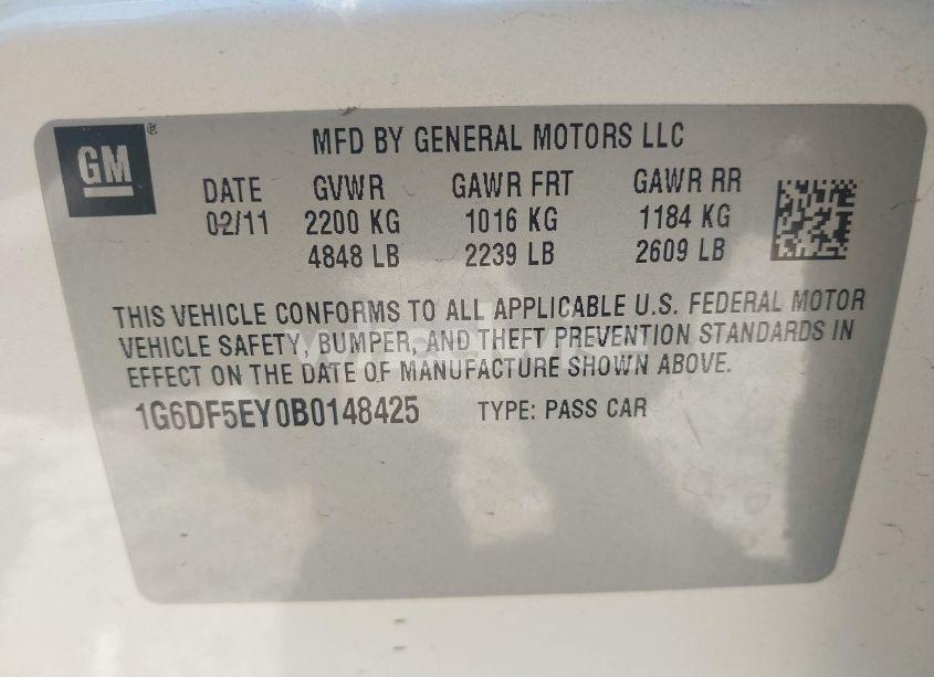 Photo 9 of 2011 Cadillac Cts LUXURY (VIN 1G6DF5EY0B0148425)