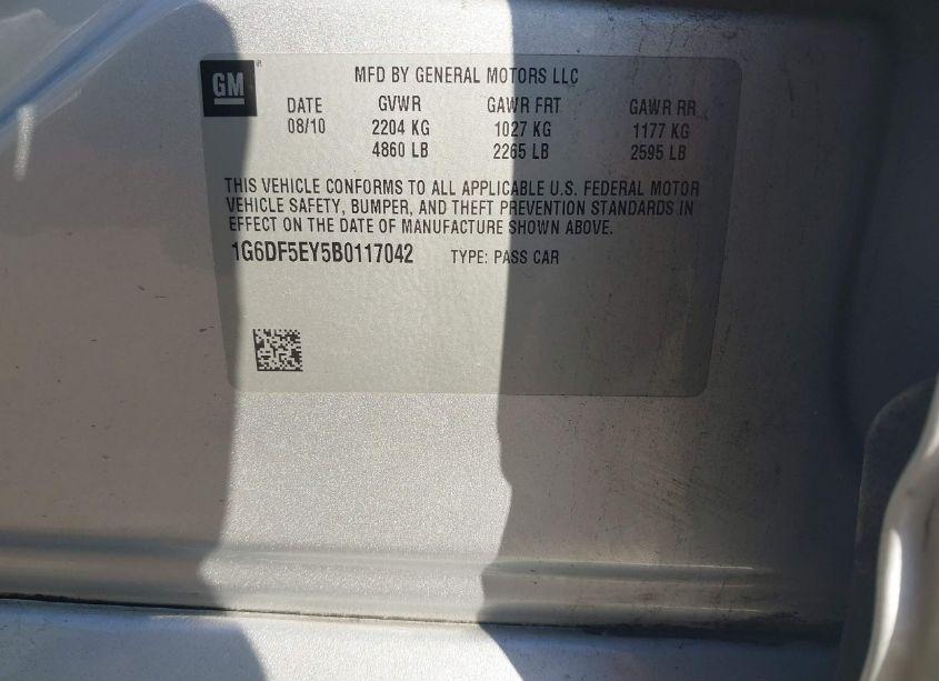 Photo 9 of 2011 Cadillac Cts LUXURY (VIN 1G6DF5EY5B0117042)