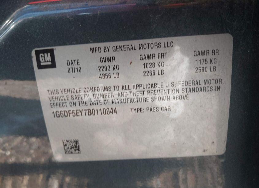 Photo 9 of 2011 Cadillac Cts LUXURY (VIN 1G6DF5EY7B0110044)