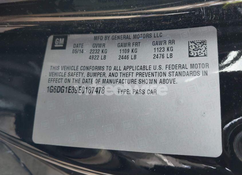 Photo 9 of 2014 Cadillac Cts PERFORMANCE (VIN 1G6DG1E39E0187478)