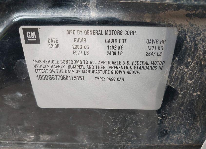 Photo 9 of 2008 Cadillac Cts STANDARD (VIN 1G6DG577080175151)