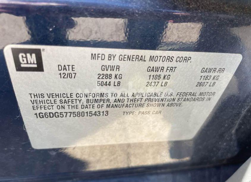 Photo 9 of 2008 Cadillac Cts (VIN 1G6DG577580154313)