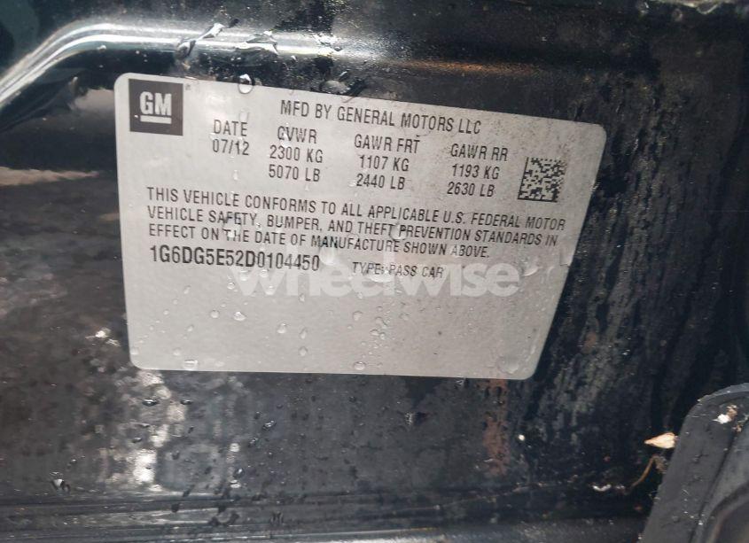 Photo 9 of 2013 Cadillac Cts LUXURY (VIN 1G6DG5E52D0104450)