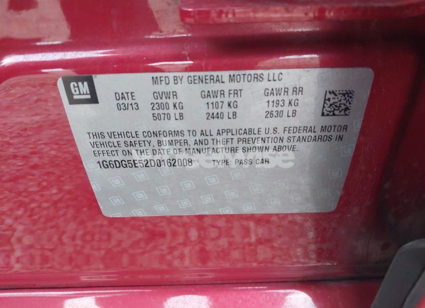 Photo 9 of 2013 Cadillac Cts LUXURY (VIN 1G6DG5E52D0162008)