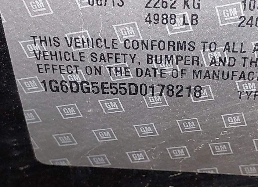 Photo 9 of 2013 Cadillac Cts LUXURY (VIN 1G6DG5E55D0178218)