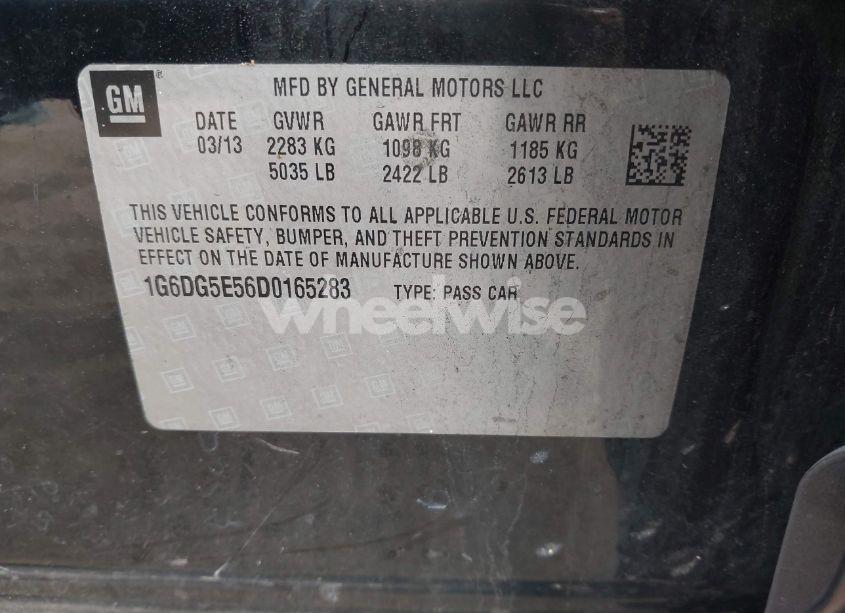 Photo 9 of 2013 Cadillac Cts LUXURY (VIN 1G6DG5E56D0165283)