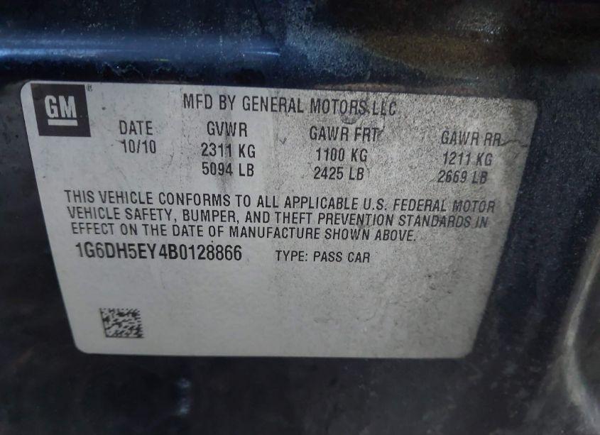 Photo 9 of 2011 Cadillac Cts LUXURY (VIN 1G6DH5EY4B0128866)