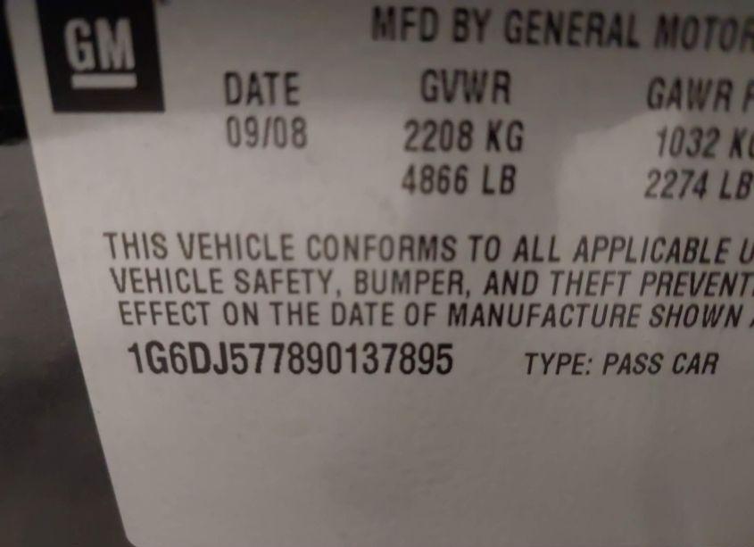 Photo 9 of 2009 Cadillac Cts STANDARD (VIN 1G6DJ577890137895)