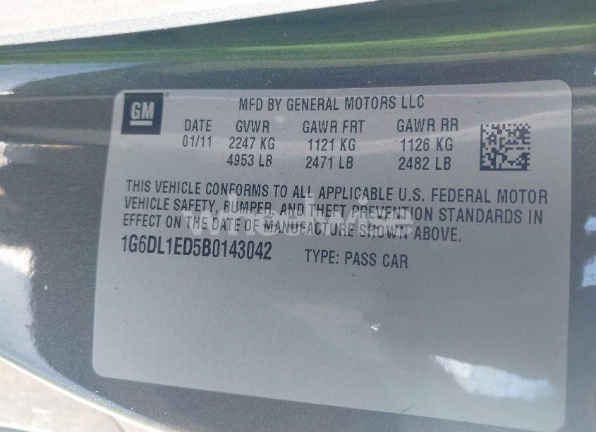 Photo 9 of 2011 Cadillac Cts PERFORMANCE (VIN 1G6DL1ED5B0143042)