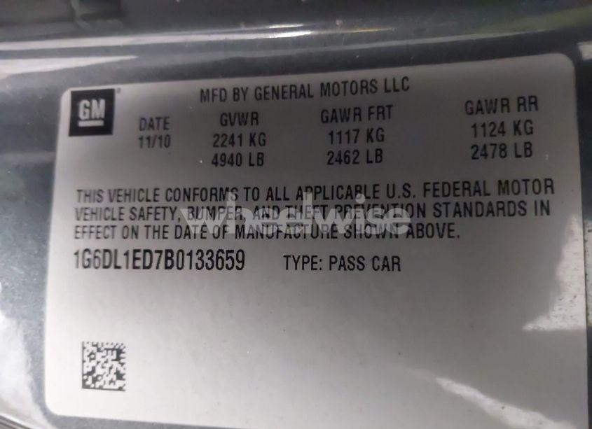 Photo 9 of 2011 Cadillac Cts PERFORMANCE (VIN 1G6DL1ED7B0133659)