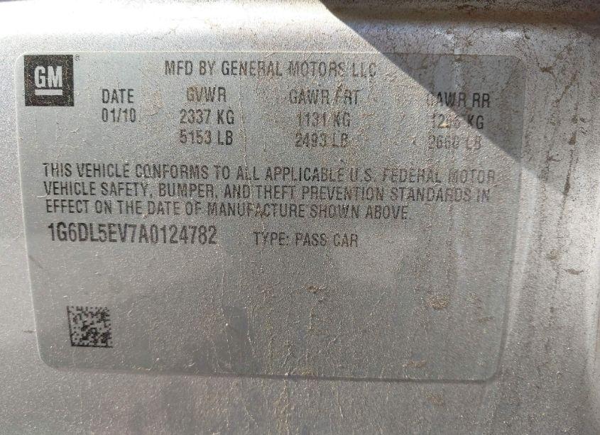 Photo 9 of 2010 Cadillac Cts STANDARD (VIN 1G6DL5EV7A0124782)