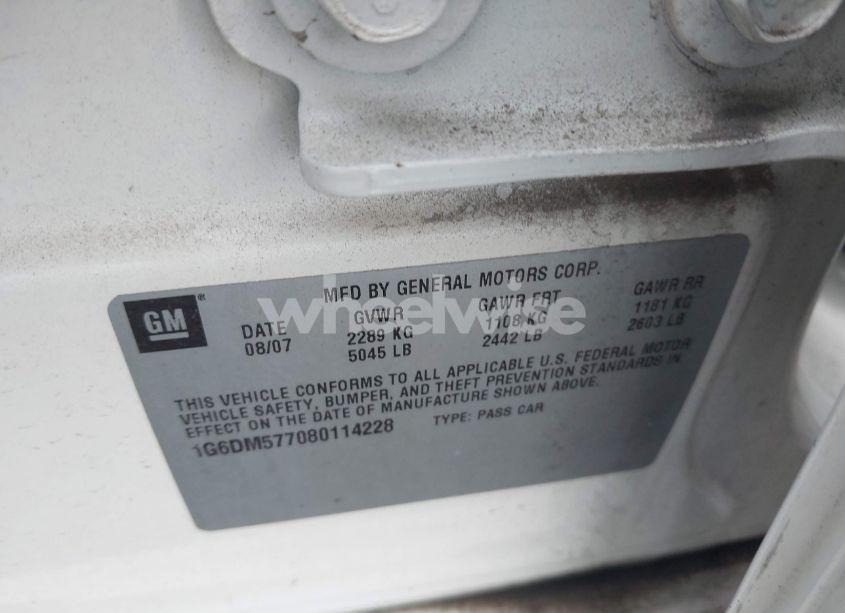 Photo 9 of 2008 Cadillac Cts STANDARD (VIN 1G6DM577080114228)