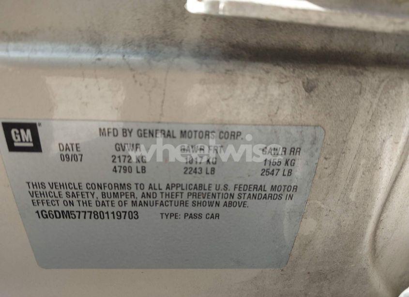 Photo 9 of 2008 Cadillac Cts STANDARD (VIN 1G6DM577780119703)