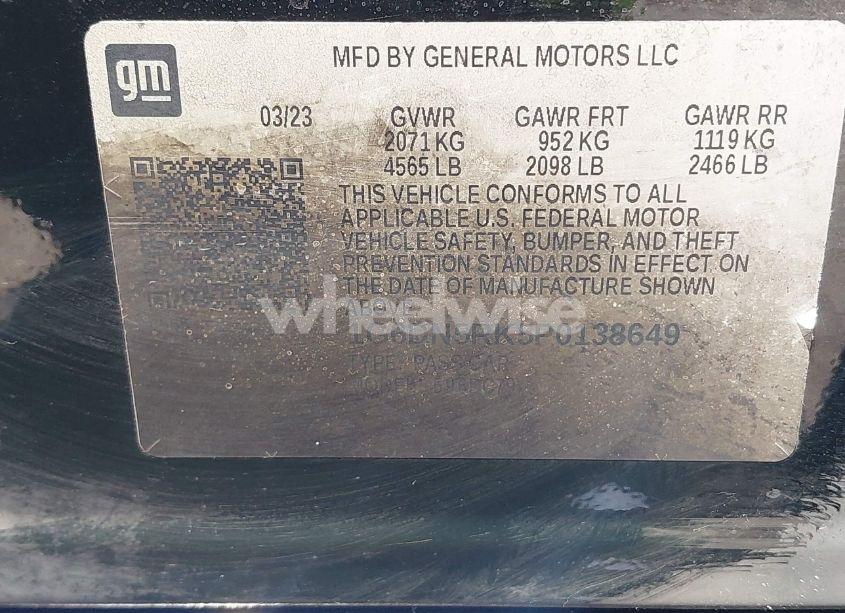 Photo 9 of 2023 Cadillac Ct5 PREMIUM LUXURY (VIN 1G6DN5RK5P0138649)