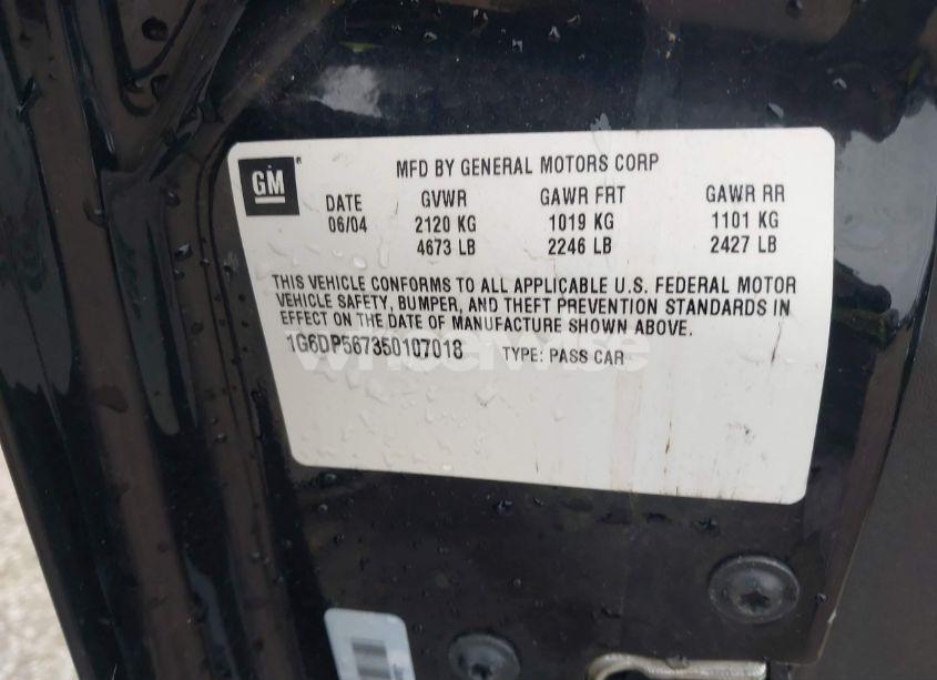 Photo 9 of 2005 Cadillac Cts STANDARD (VIN 1G6DP567350107018)