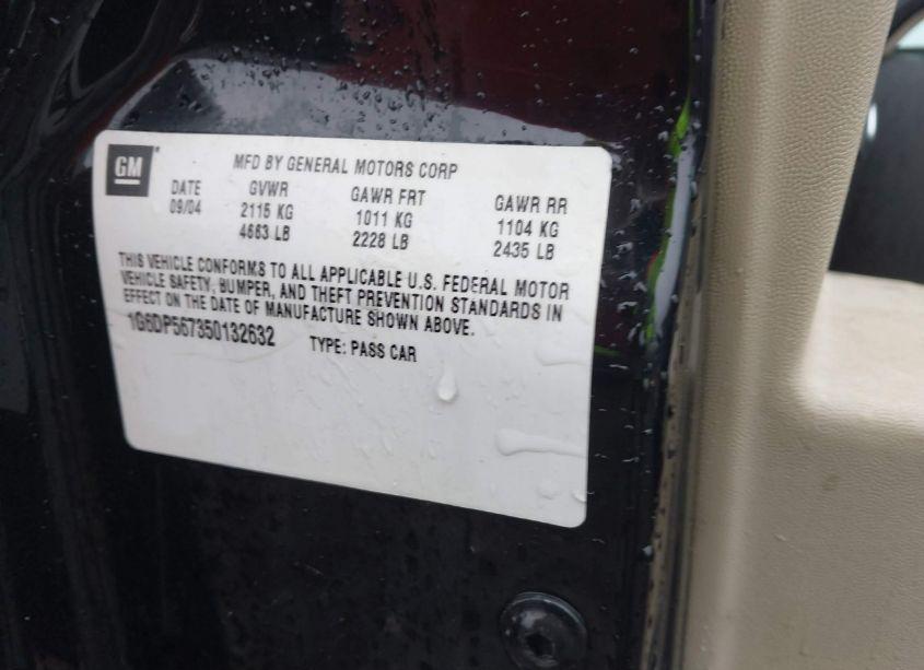 Photo 9 of 2005 Cadillac Cts STANDARD (VIN 1G6DP567350132632)