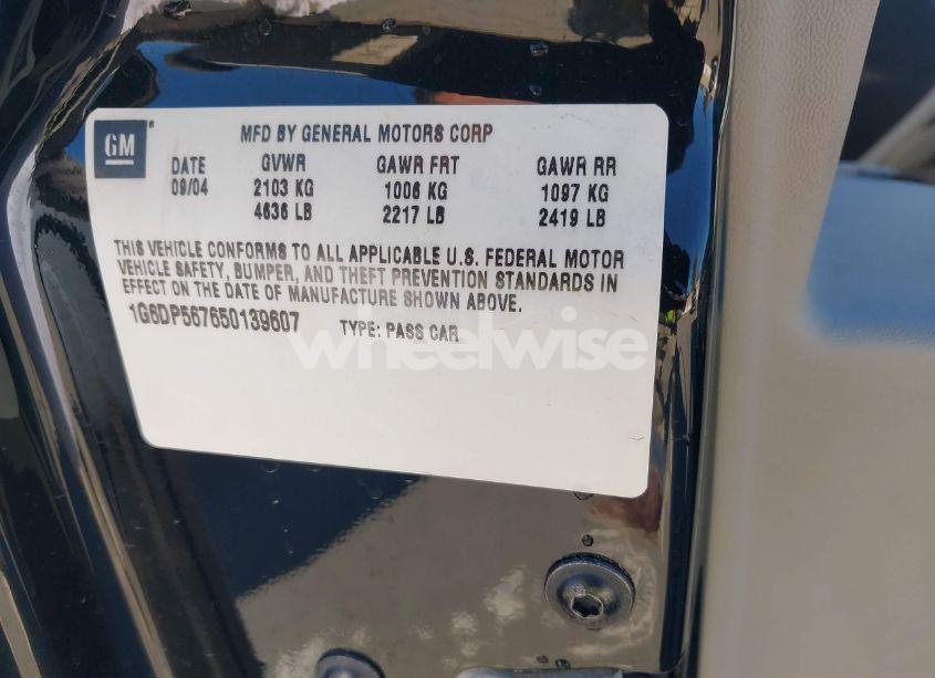 Photo 9 of 2005 Cadillac Cts STANDARD (VIN 1G6DP567650139607)